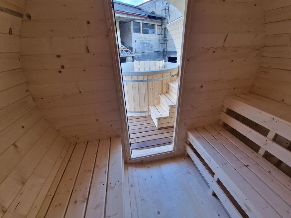 Ciubar Polipropilena jacuzzi și sauna pe remorca certificat calitate