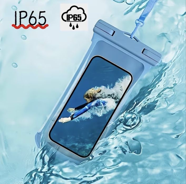 2 buc x Husă impermeabilă telefon, certificare IP65! Model nou! culoare negru
