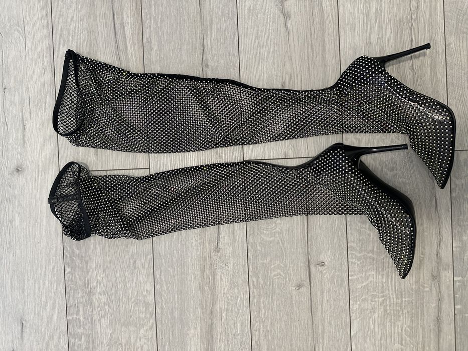 Cizme stiletto cu pietre