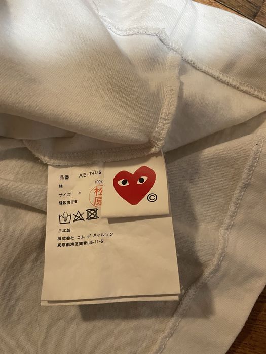 PLAY comme des garcon X Nike white tee