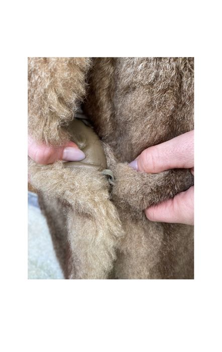 Haina din blana naturala de opossum, marimea S-M