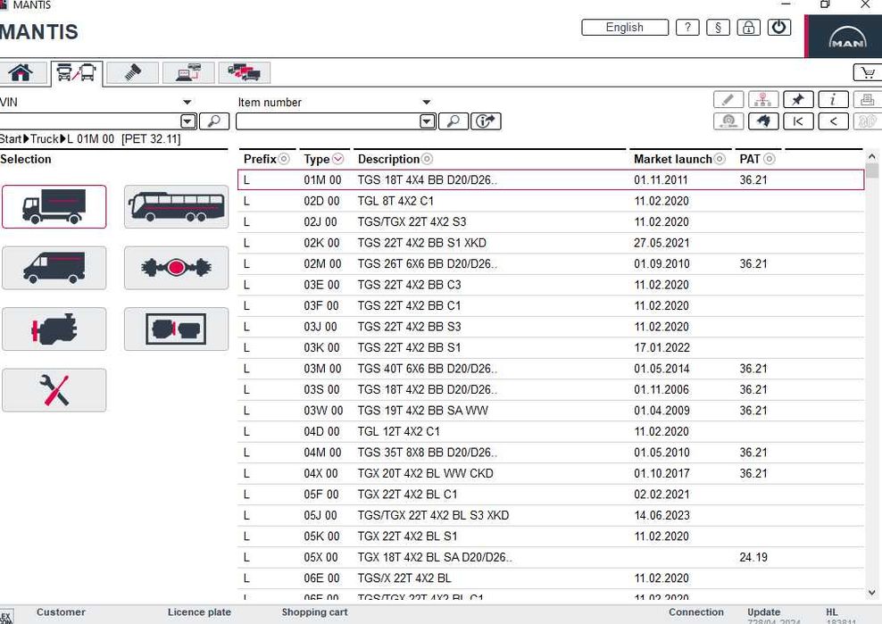 MAN Mantis EPC v728 - Catalog de piese 2024