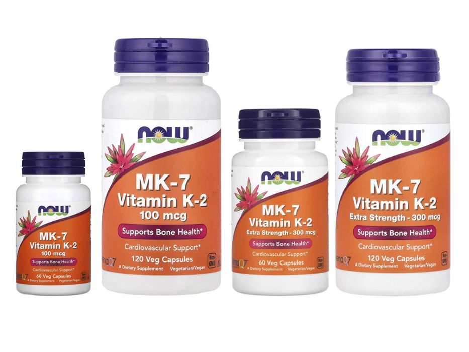 NOW Foods MK-7 Vitamin K-2 , 100 mcg и 300 mcg NOW MK-7 K2 МК7 МК 7