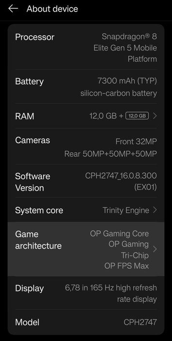 OnePlus 15 12 256GB