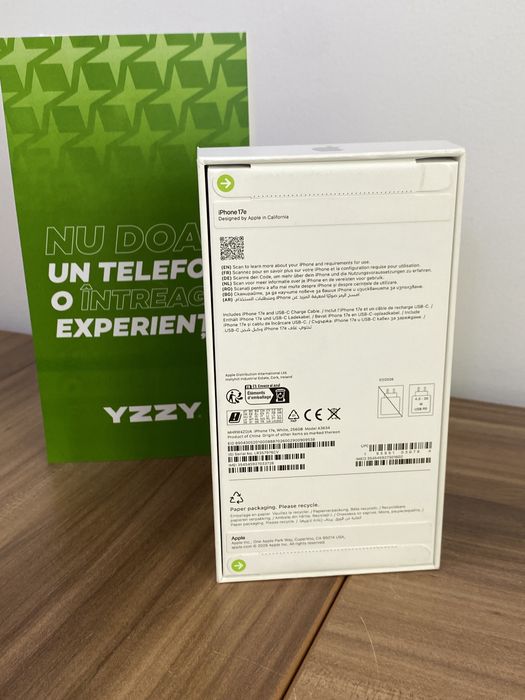 iPhone 17e, 256 GB, White, Sigilat, Cod produs: 3726