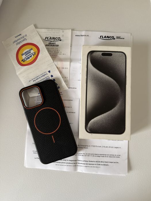 iPhone 15 pro max ca NOU 90%bat garanție 33luni