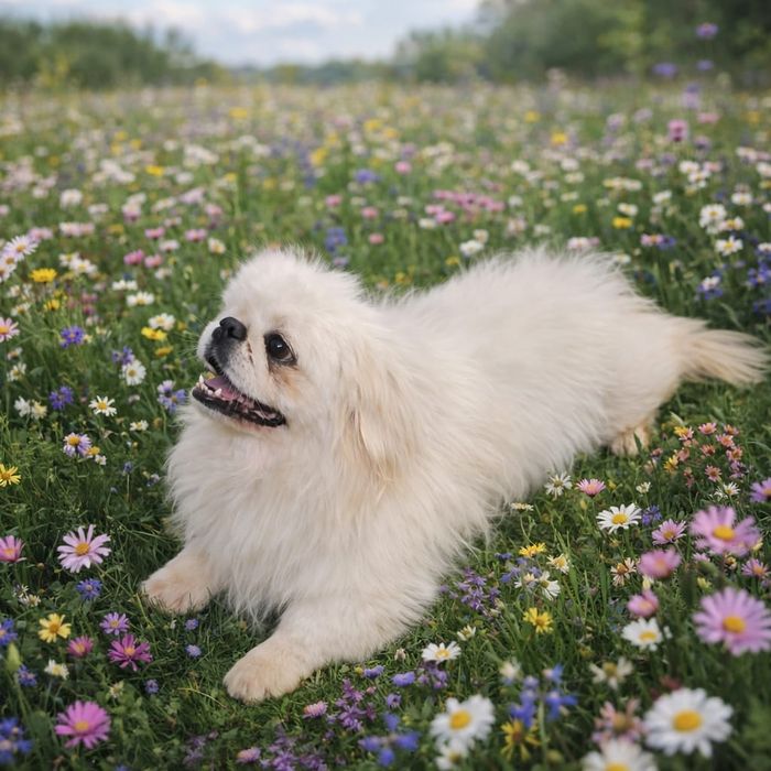 Мальчик пекинес на вязку