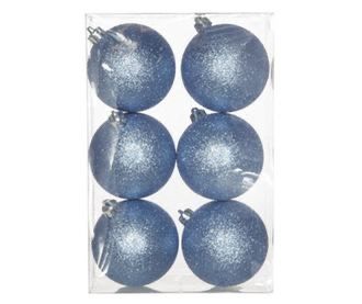 Set 6 globuri Glitter Blue