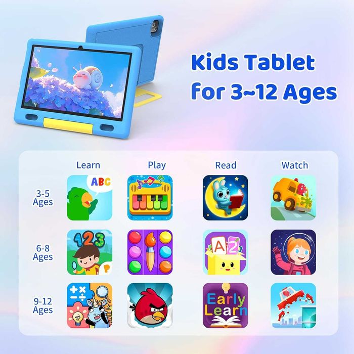 Tableta pentru copii 128GB  10 inch cu husa inclusa