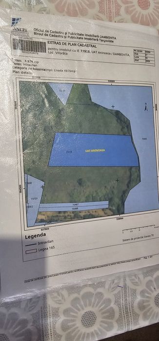 Vand teren intravilan /livada 4976m Valea Sasului