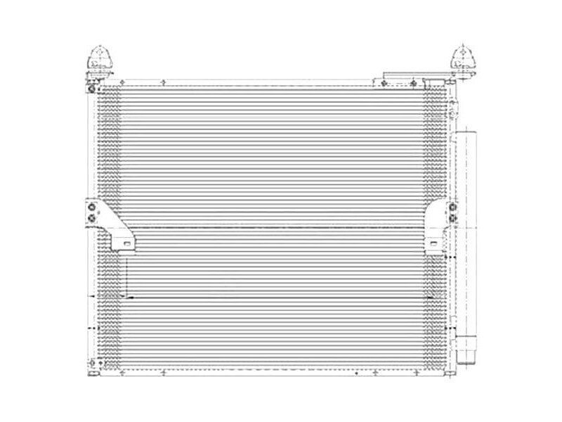 Condensator AC, aer conditionat Toyota Land Cruiser 150 2015-2023, 2.8 D-4D, 585x510x16mm, OE 8846060440, Th-Series