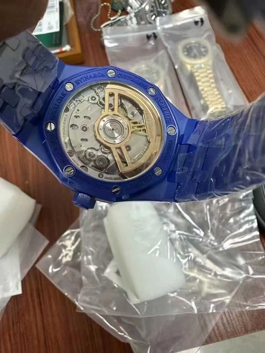 Audemars Piguet Royal Oak керамика синьо-бяла