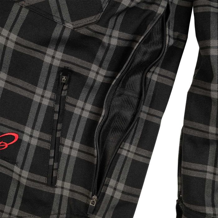 Camasa moto cu protectii nivel 2 si Kevlar (AA) Black Forge Negru Gri