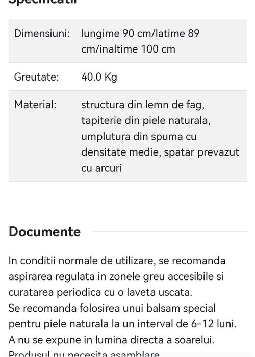 Retro Scaun de birou vintage din piele naturala sec XX