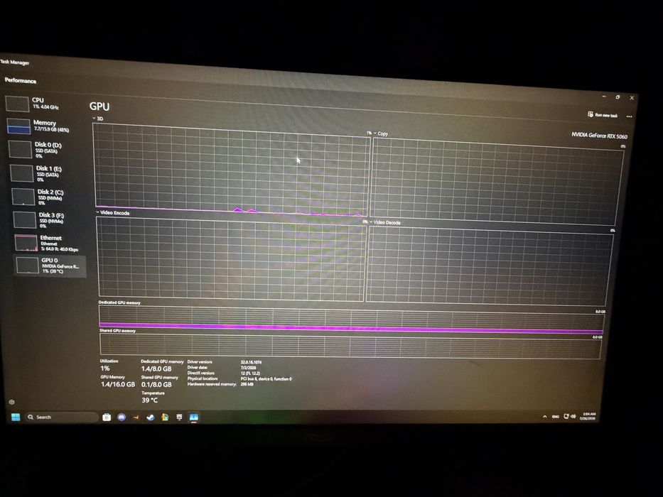 Мощен Gaming PC Ryzen 9 5950X + RTX 5060 8GB + 16GB RAM + 4 SSD 2TB