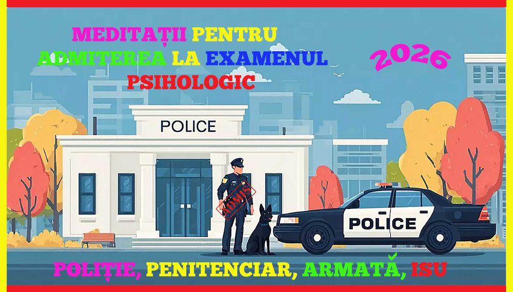 Meditatii pentru admiterea la examenul psihologic MAI, ANP, MApN