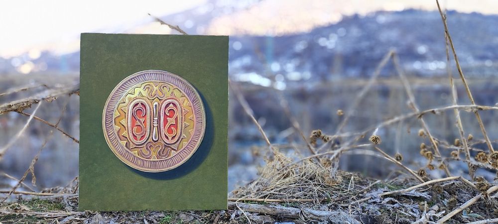 Картина "Құдағи жүзік" холст, масло.