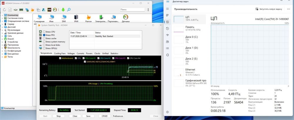 i9 14900kf / RTX 3090 24GB / DDR5 48GB