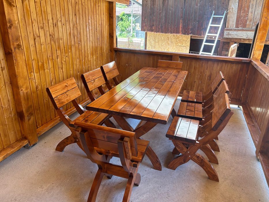 Mobilier de gradina. Masa banca si scaun foisor, terasa, filigorie