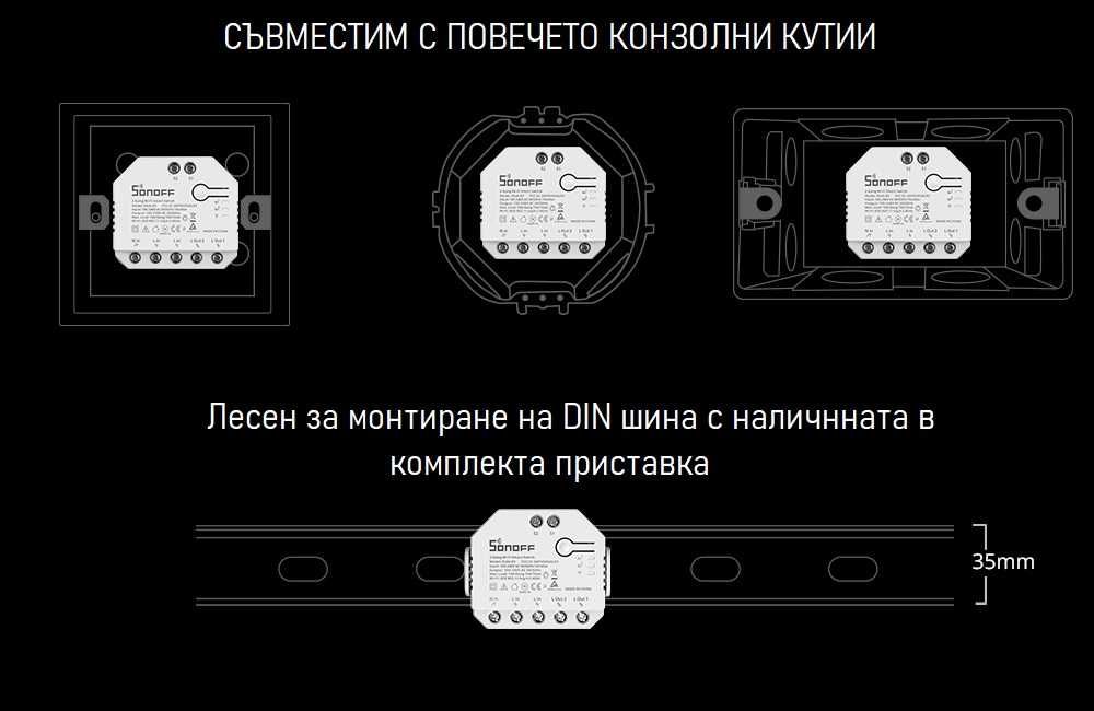 SONOFF DUALR3 – Двуканален WiFi превключвател с измервателен уред