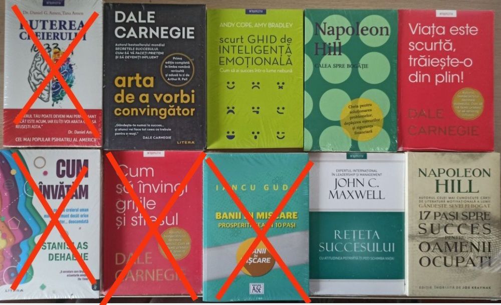 Carti dezvoltare personala, psihologie, sanatate, economie (lichidare biblioteca)