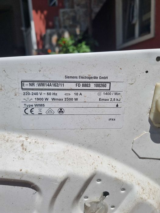Пералня Siemens WM14A162/11 на части