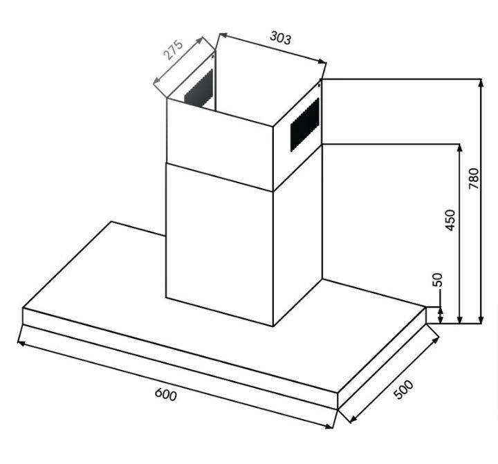 Goodwell вытяжка Модернизированного типа Модель : GWH6460BL Доставка