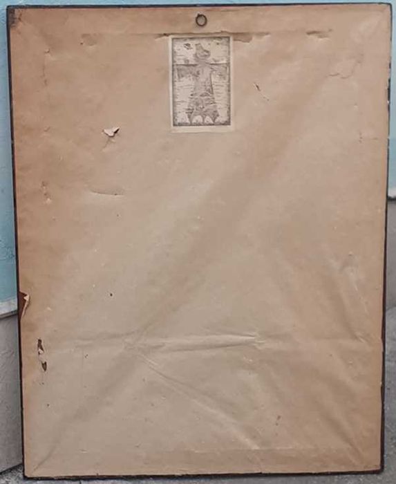 Tablou vechi - personaje - semnat Janos Valentiny