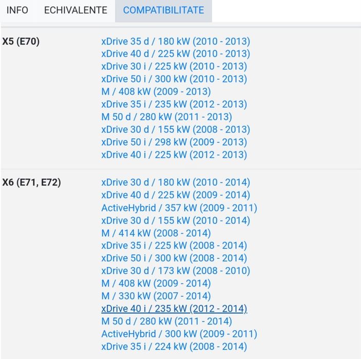 Cardan față Bmw X5(E70, F15, F85) și Bmw X6(E71, E72, F16, F86)