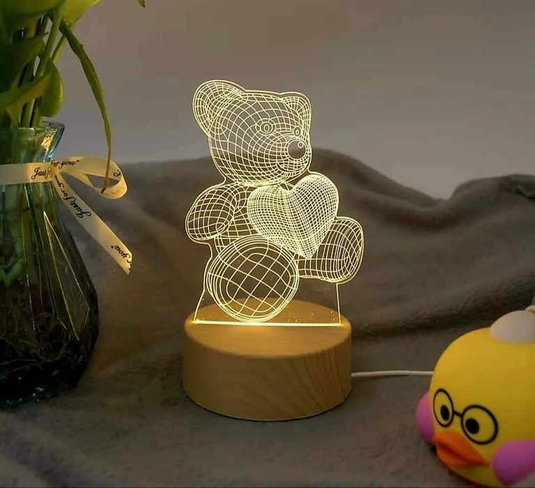 Детска 3D LED нощна лампа