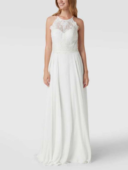 Бяла сватбена рокля, размер S булчинска