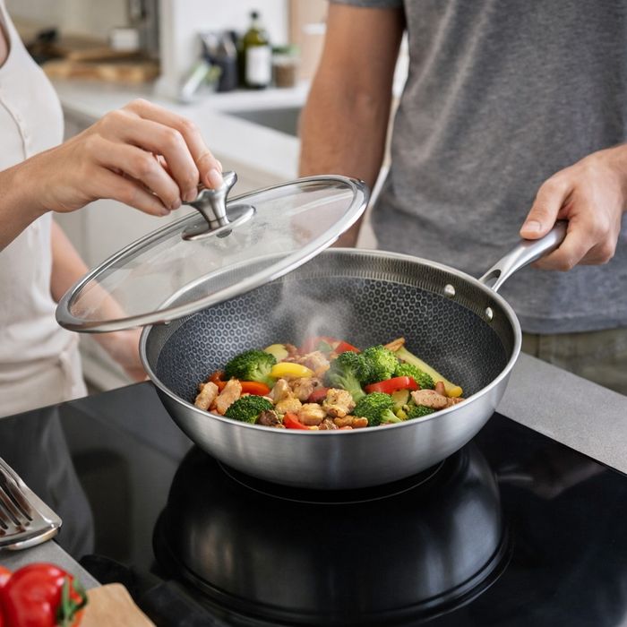 Уок тиган с капак Goldmann Fusionhex Pro GM 1128-28WK, 28x8.5 см.