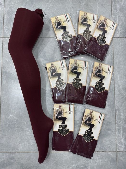 Бордовый колготки