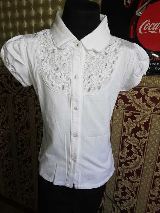 Блузка школьная трикотаж девочке