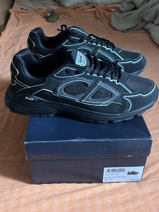 Обувки Dior b30 black reflective