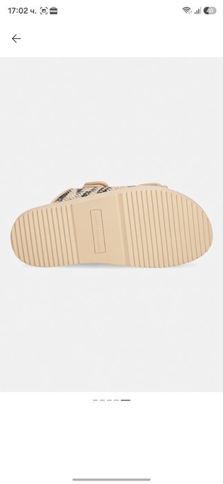 Tommy Hilfiger чехли дамски DOUBLE STRAP RAFFIA SANDAL