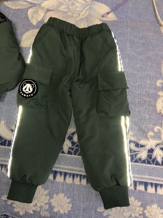 Комплект пуховик со штанами размер 100