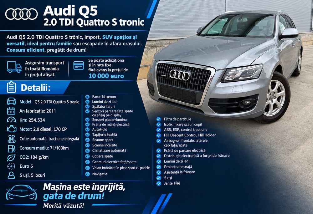 Audi Q5 Audi Q5 2.0 TDI S Tronic euro 5 quattro 4x4