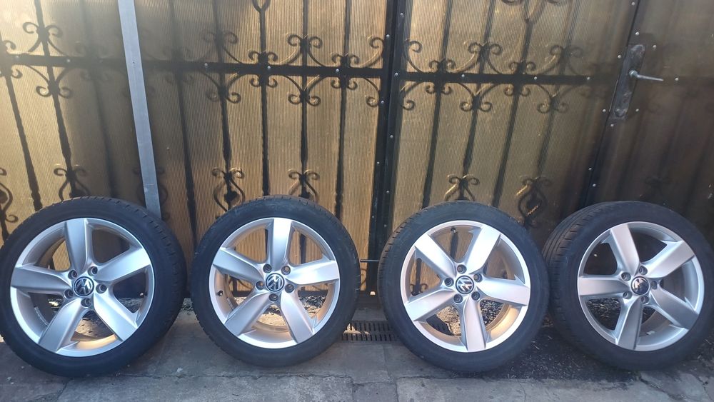Jante vw pe 17 distanta 5x112 cu cauciucuri vara Import Germania