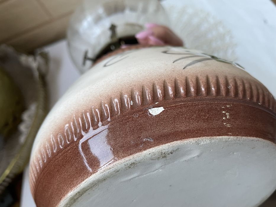 Красива голяма керамична лампа от Англия