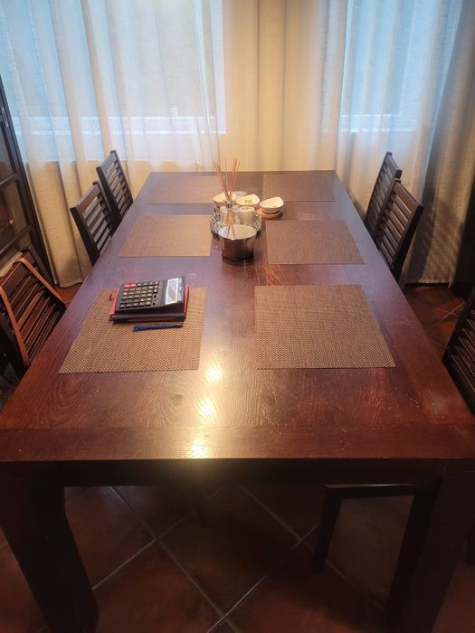 Masa+6 scaune lemn masiv