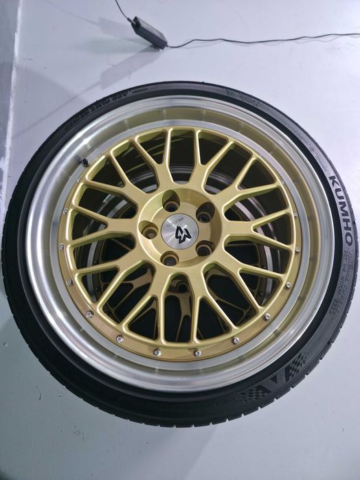 4 ROTI JANTE + Anvelope VARA - 225/35/19 - 5x112 8.5J ET 45 - MBD Desing - VW Golf Passat Scirocco / Mercedes / BMW / Skoda Cupra CA NOI