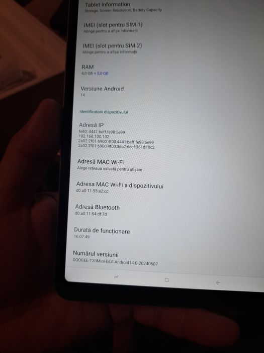 Tableta,DOOGEE,T20 Mini,4G,8.4" FHD+ 9GB RAM (4GB + 5GB), 128GB ROM