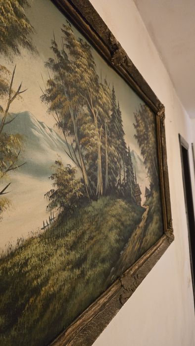 Tablou vintage pictat pe panza 120x70cm
