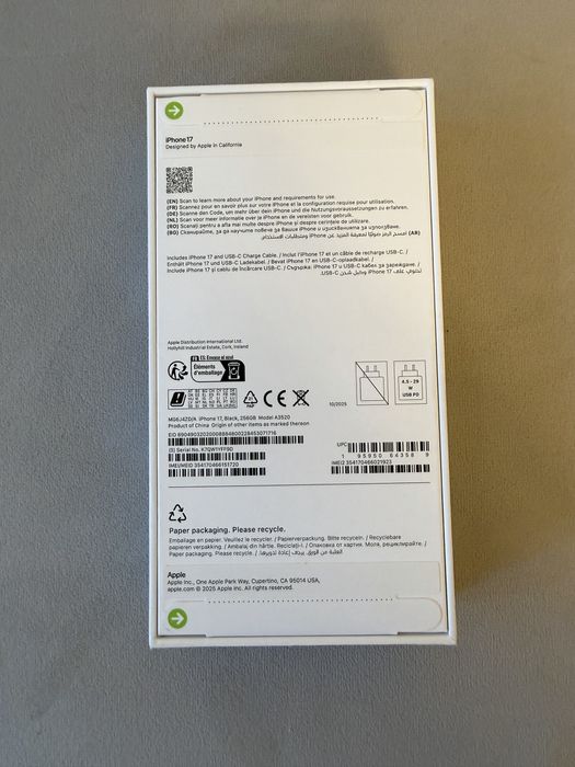 iPhone 17 256 gb NOU SIGILAT GARANTIE FACTURA Black Negru