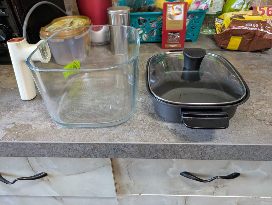 Friteuza 2in1 Jimmy Air Fry AF3 1100W cu bol de sticla si plita