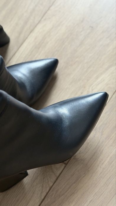 Ботфорты кожаные