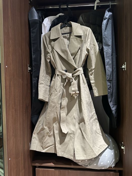 Плащ хлопковый бежевого цвета