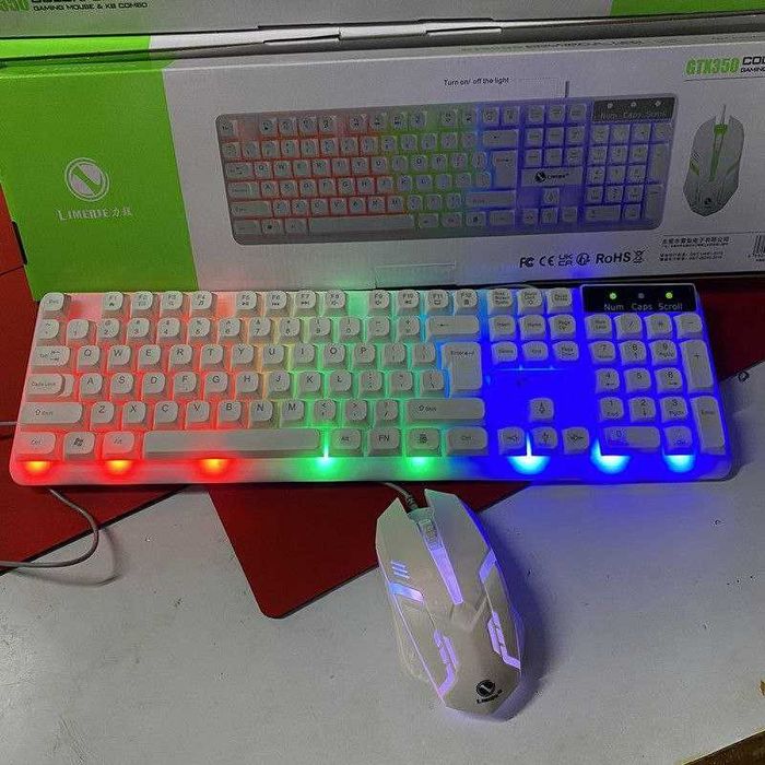 Акция скидка Game klaviatura mishka комплект белый и черный