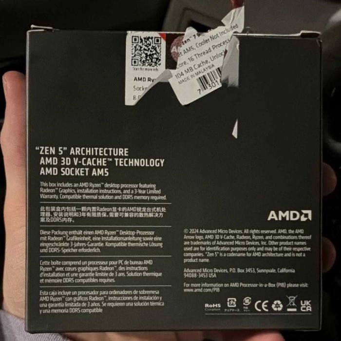 Ryzen 7 9800X3D в наличии